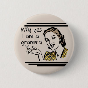 Retro Gramma T-shirts and Gifts 6 Cm Round Badge