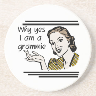 Retro Grammie T-shirts and Gifts Coaster