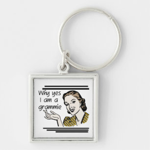 Retro Grammie T-shirts and Gifts Key Ring