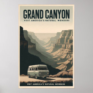 Retro Grand Canyon Adventure Poster