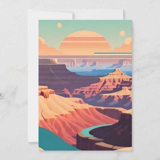 Retro - Grand Canyon Invitation (Front)