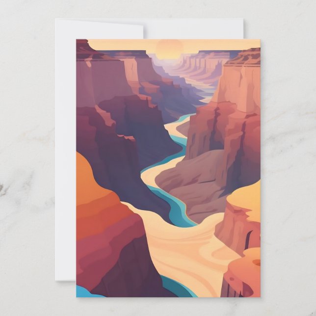 Retro - Grand Canyon Invitation (Front)
