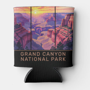 Retro Grand Canyon National Park Arizona Hiking Can Cooler