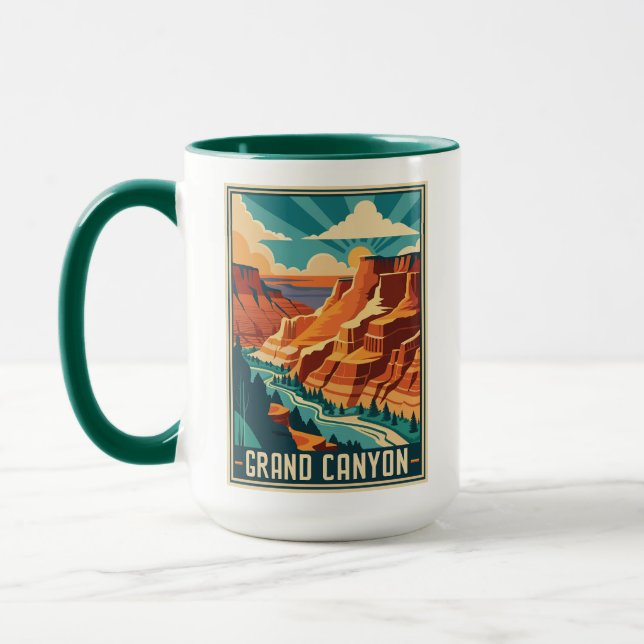 Retro Grand Canyon National Park Mug (Left)