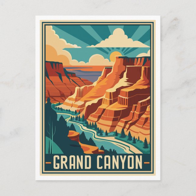 Retro Grand Canyon National Park Postcard (Front)