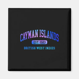 Retro Grand Cayman Islands Colorful Arch Text Souv Magnet