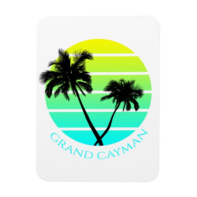 Retro Grand Cayman Islands Magnet (Vertical)