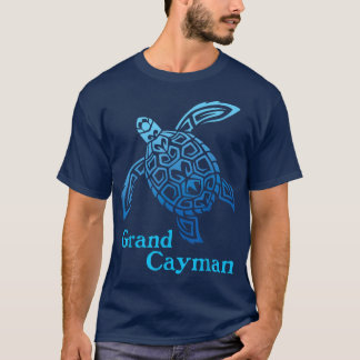 Retro Grand Cayman Islands Sea Turtle Tribal  T-Shirt