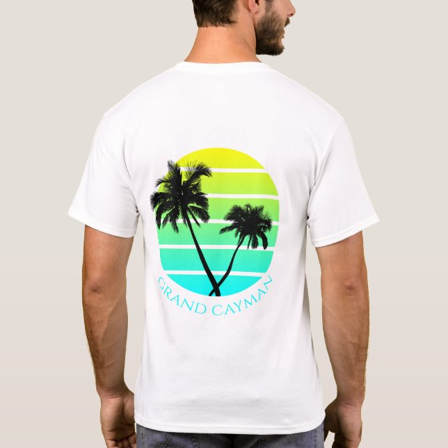 Retro Grand Cayman Islands T-Shirt (Back)