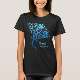 Retro Grand Cayman Islands Tribal Stingray Sea Ray T-Shirt