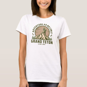 Retro Grand Teton Hike Sunset T-Shirt