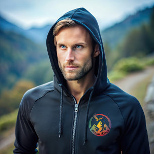 Retro Grand Teton Hike Sunset T-Shirt Hoodie
