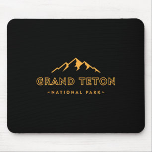 Retro Grand Teton National Park Wyoming Est 1929 H Mouse Mat