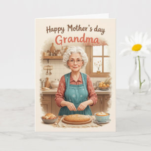 Retro Grandma Mothers Day Vintage Charm Card