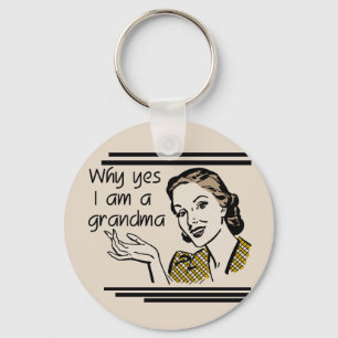 Retro Grandma T-shirts and Gifts Key Ring