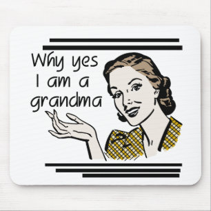 Retro Grandma T-shirts and Gifts Mouse Mat