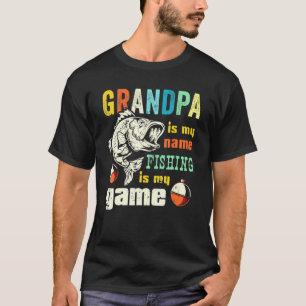 Retro Grandpa Bass Fisherman Bass Fishing Grandfat T-Shirt