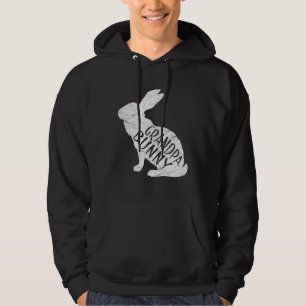 Retro Grandpa Bunny Dad Rabbit Matching Family Ea Hoodie