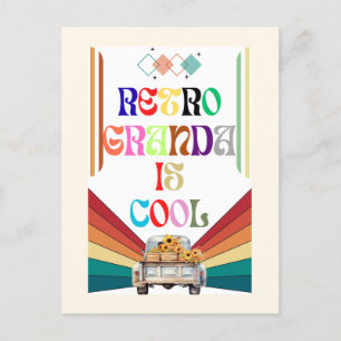 Retro Grandpa Is Cool Holiday Postcard