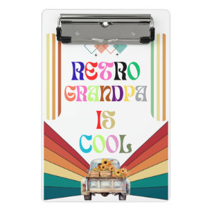 Retro Grandpa Is Cool Mini Clipboard