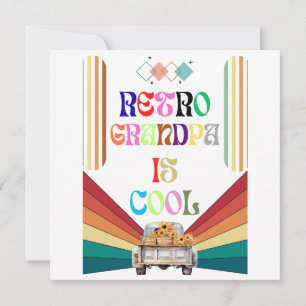 Retro Grandpa Is Cool Save The Date
