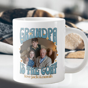 Retro Grandpa is the Goat Photo Giant Mug