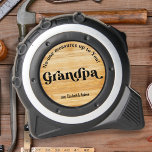 Retro GRANDPA No One Measures Up Personalised Wood 1<br><div class="desc">Introducing a unique and practical gift that is perfect for any handyman, carpenter, or builder dad out there! Our custom tape measure is not your ordinary measuring tool, as it comes with a personalised touch that will surely make any father feel extra special. Crafted with a rustic wood design, this...</div>