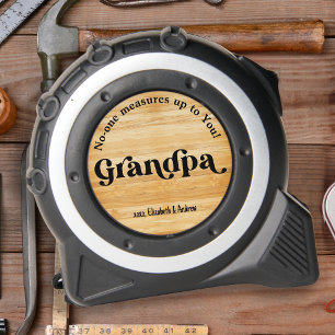 Retro GRANDPA No One Measures Up Personalised Wood 1