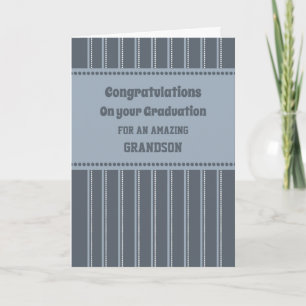 Retro Grandson Congratulations Graduation Card