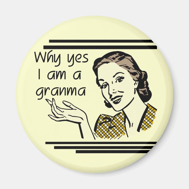 Retro Granma T-shirts and Gifts Magnet (Front)