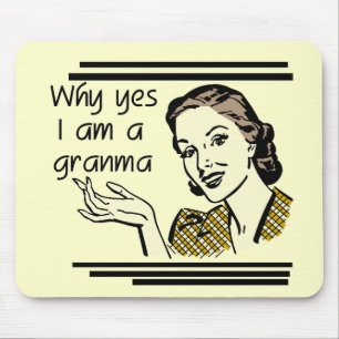 Retro Granma T-shirts and Gifts Mouse Mat