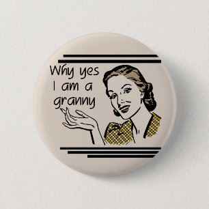 Retro Granny T-shirts and Gifts 6 Cm Round Badge