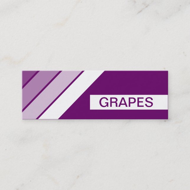 retro GRAPES Mini Business Card (Front)