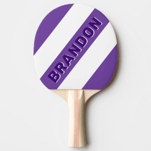 Retro Grapevine Grove Bold Stripes with Name Ping Pong Paddle