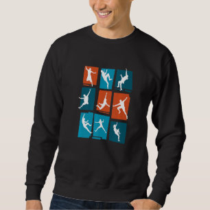 Retro Graphic Climbing Bouldering Rock Climber Mou Sweatshirt