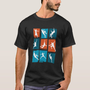 Retro Graphic Climbing Bouldering Rock Climber Mou T-Shirt