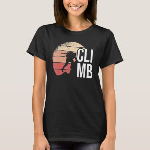Retro Graphic Climbing Bouldering Rock Climber Mou T-Shirt