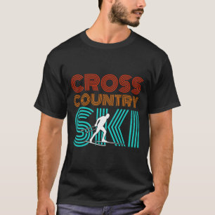Retro Graphic Cross Country Skiing Winter Sports B T-Shirt