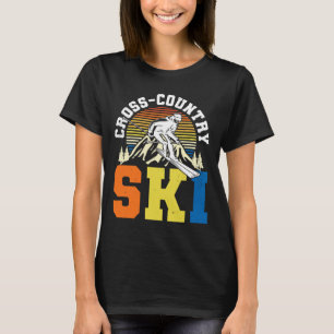 Retro Graphic Cross Country Skiing Winter Sports B T-Shirt