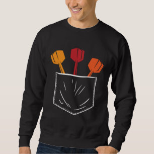 Retro Graphic Dart Player Darts Dartboard Bullseye Sweatshirt