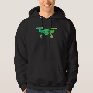 Retro Graphic Drone Flying Quadcopter Pilot RC Dro Hoodie