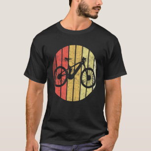 Retro Graphic E-Bike Mountainbiking Bicycle E-Bike T-Shirt