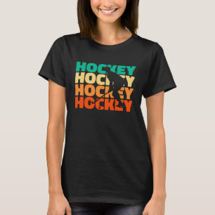 Retro Graphic Hockey Player Field Hockey Hockey St T-Shirt