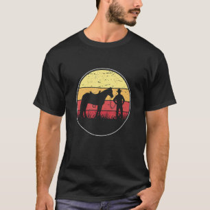 Retro Graphic Horse Lover Equestrian Rider Horses  T-Shirt