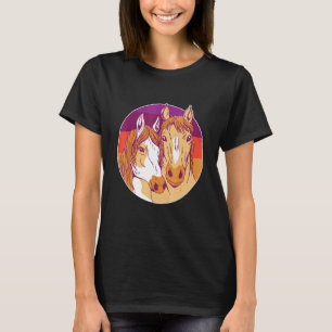 Retro Graphic Horse Lover Equestrian Rider Horses T-Shirt