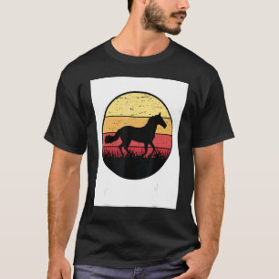 Retro Graphic Horse Lover Equestrian Rider Horses T-Shirt