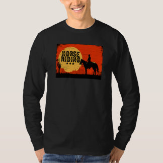 Retro Graphic Horse Lover Equestrian Rider Horses T-Shirt