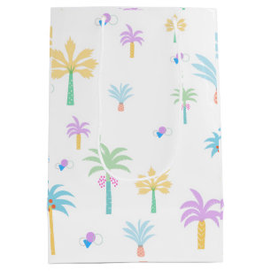 Retro Graphic Palms  Medium Gift Bag
