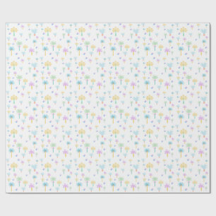 Retro Graphic Palms Wrapping Paper