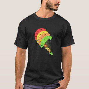 Retro Graphic Paragliding Paraglider Parachute Sky T-Shirt